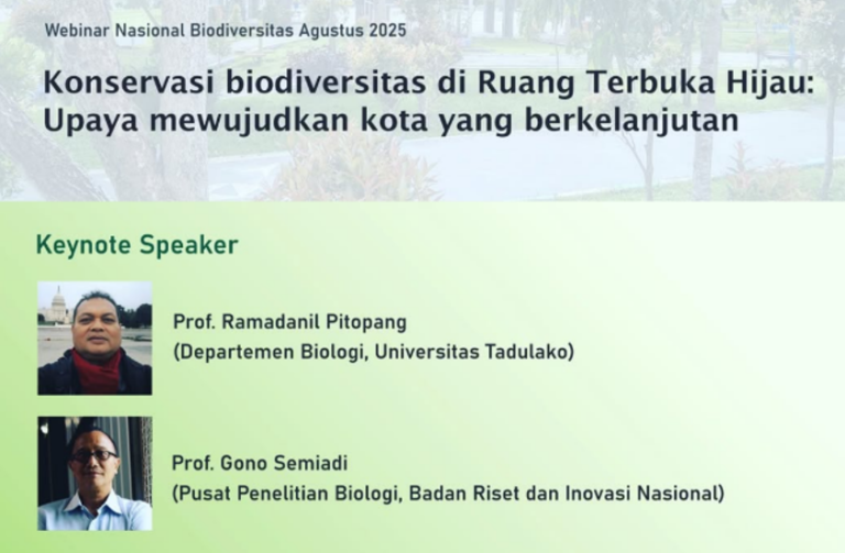 Mewujudkan Kota Berkelanjutan, Prof. Ramadanil Pitopang Paparkan Strategi Konservasi RTH